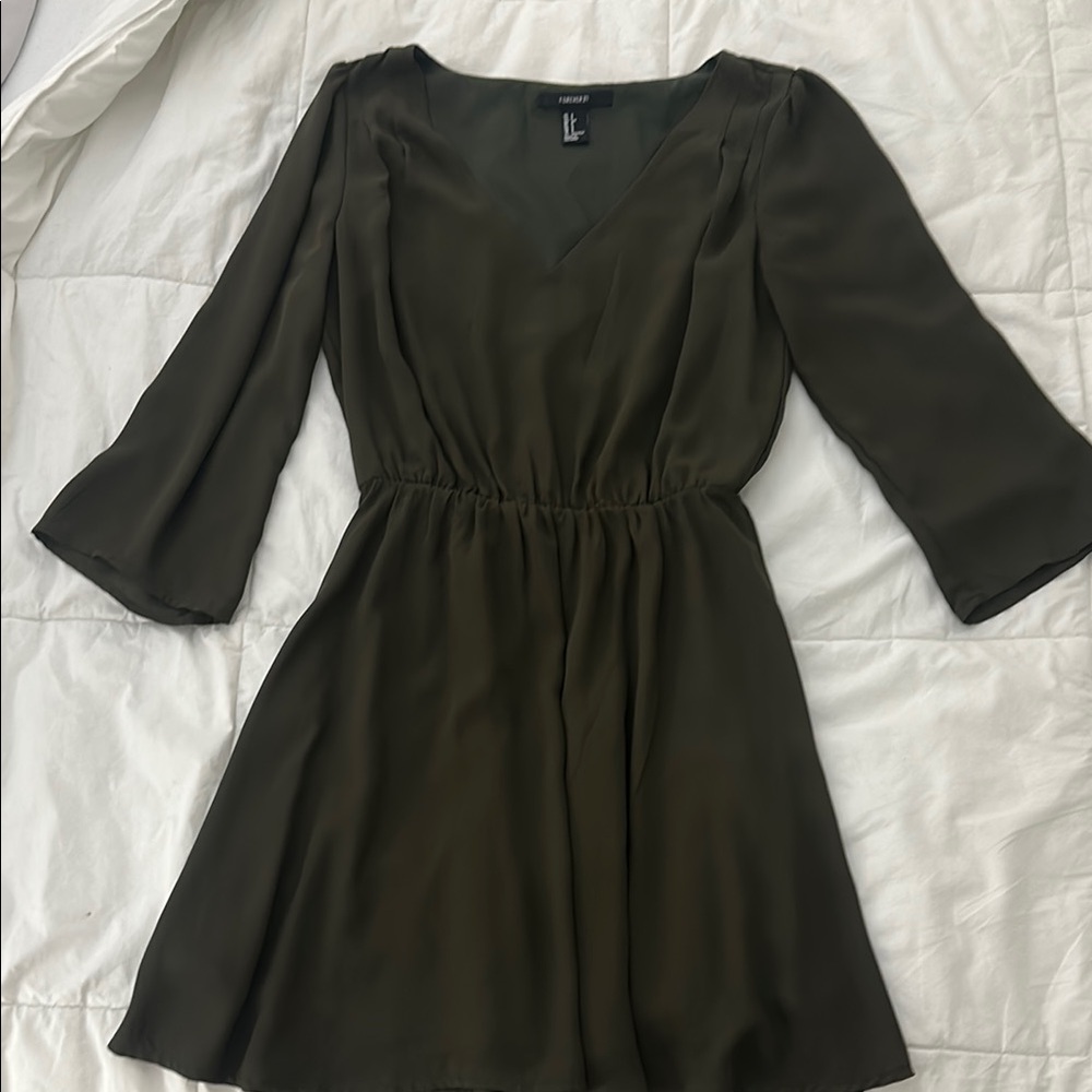Forever 21 Dark Green Short Dress